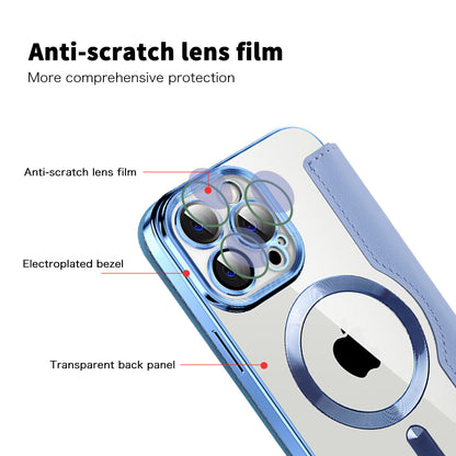 Coque MagSafe pour Apple iPhone 14 Pro Max, Techsuit, SmartMag Book, Bleu