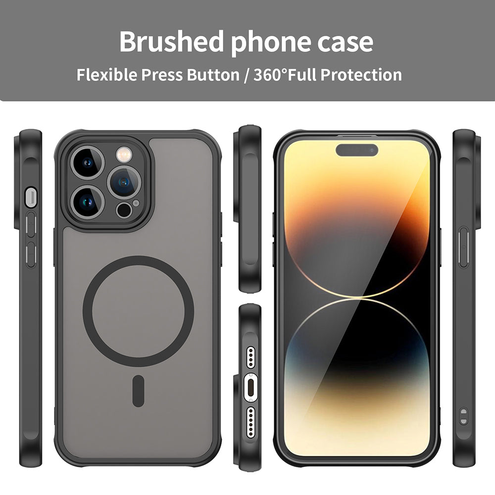 Coque MagSafe pour Apple iPhone 14 Pro, Techsuit, HaloFrost II, Noire