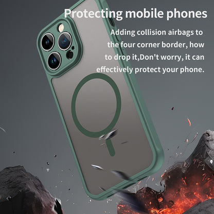 Coque MagSafe pour Apple iPhone 14 Pro, Techsuit, HaloFrost II, Vert
