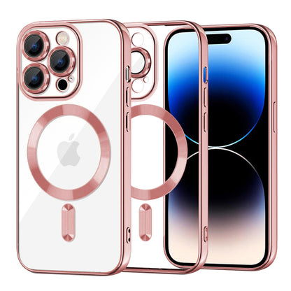 Coque MagSafe pour Apple iPhone 14 Pro, Techsuit, Luxury Crystal, Rose