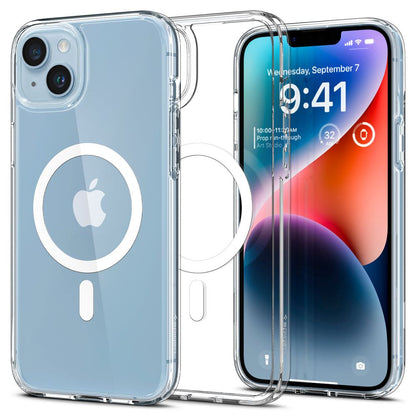 Coque MagSafe pour Apple iPhone 14, Spigen, Ultra Hybrid, Blanche ACS05048