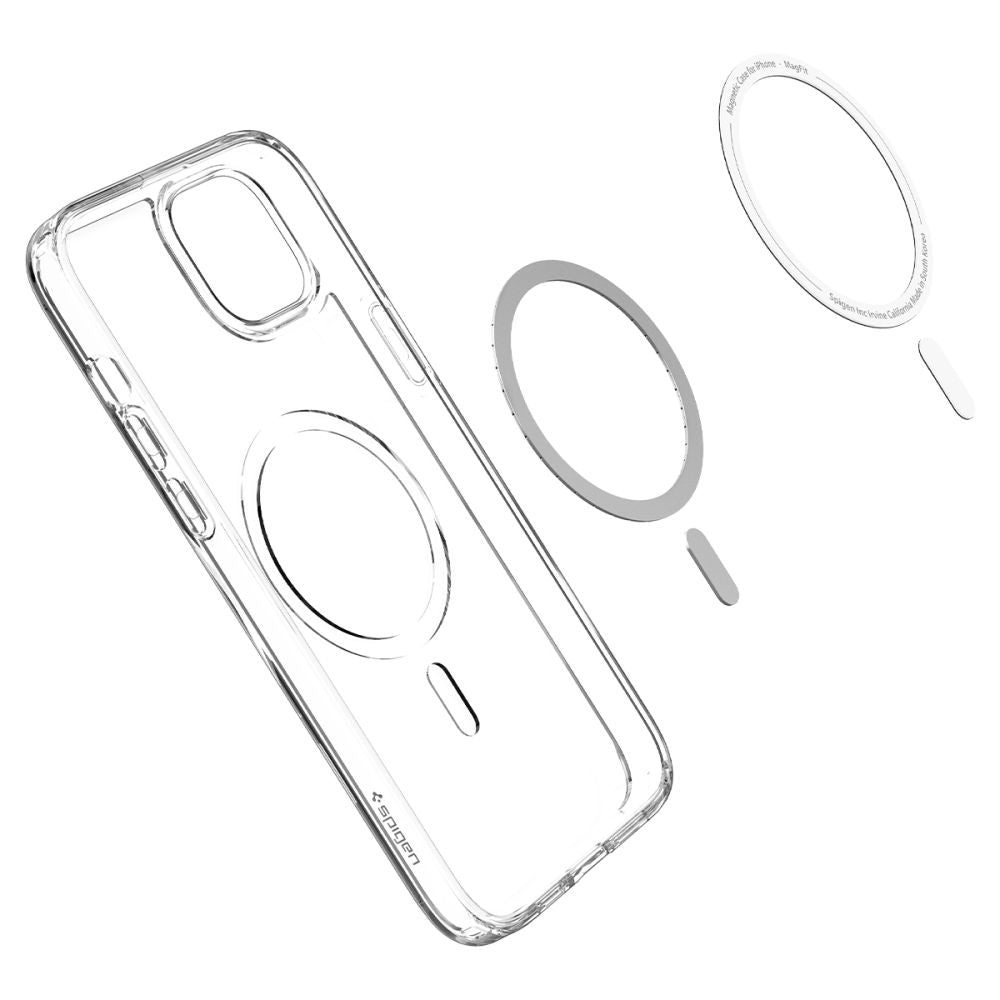 Coque MagSafe pour Apple iPhone 14, Spigen, Ultra Hybrid, Blanche ACS05048