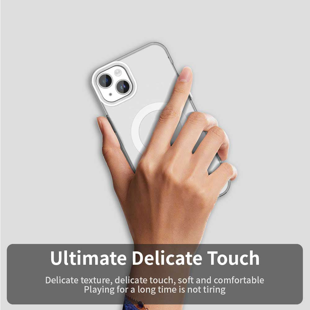 Coque MagSafe pour Apple iPhone 14, Techsuit, CandyCase, Blanche