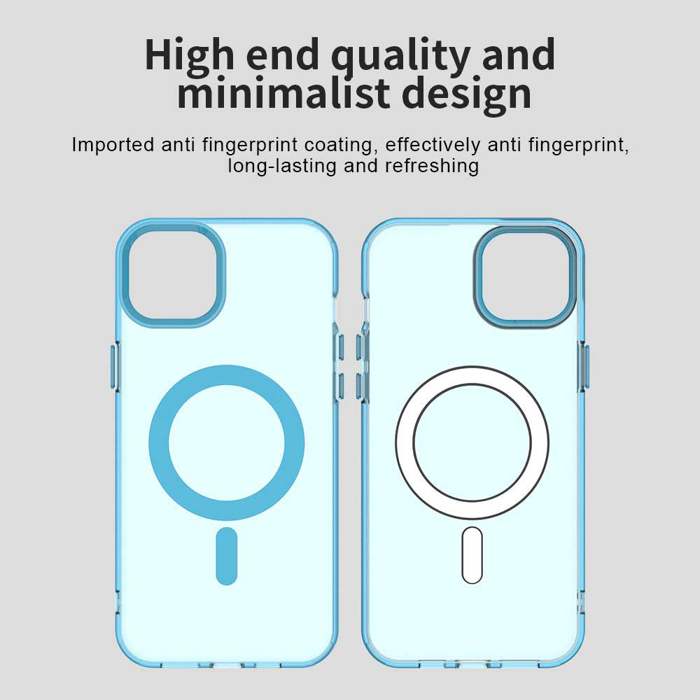 Coque MagSafe pour Apple iPhone 14, Techsuit, CandyCase, Bleue