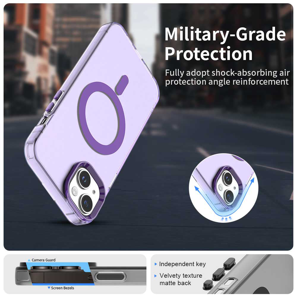 Coque MagSafe pour Apple iPhone 14, Techsuit, CandyCase, Violet