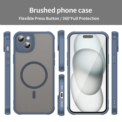 Coque MagSafe pour Apple iPhone 14, Techsuit, HaloFrost II, Bleu marine