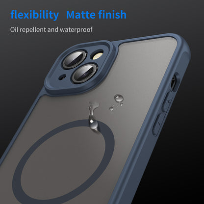Coque MagSafe pour Apple iPhone 14, Techsuit, HaloFrost II, Bleu marine