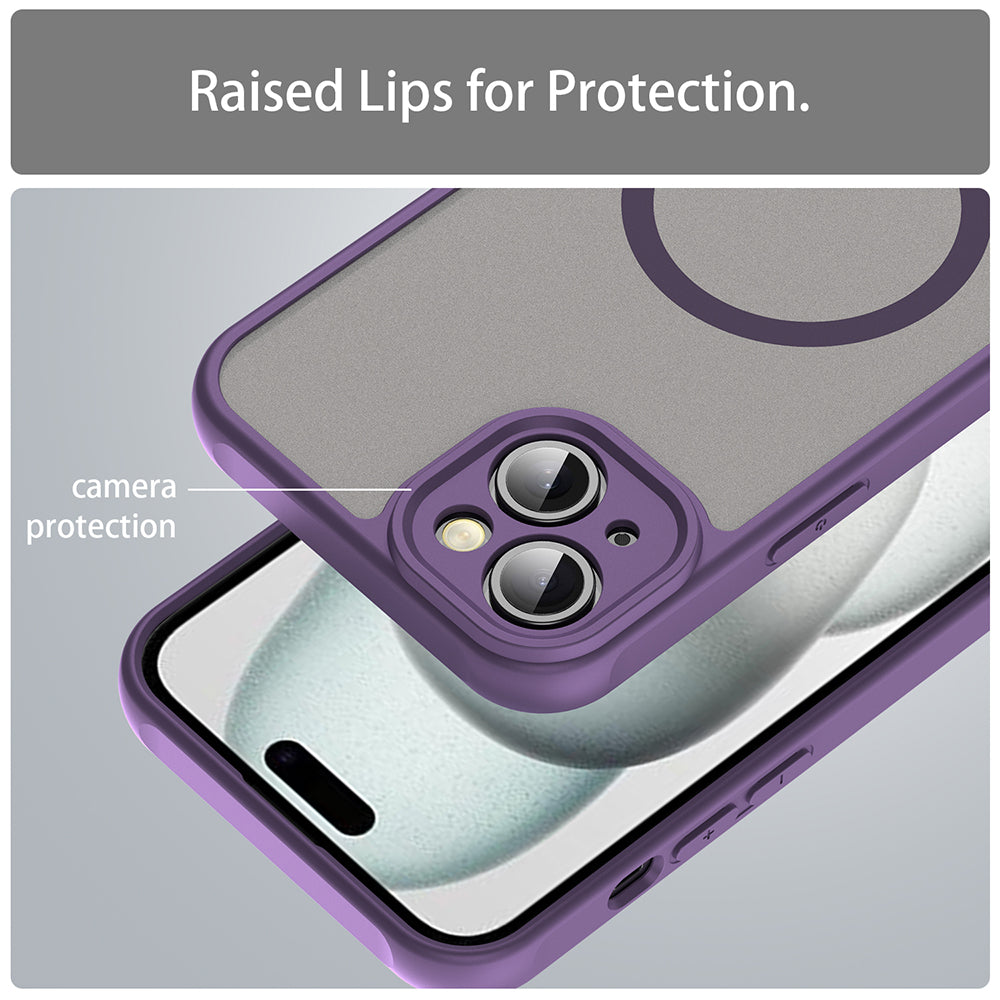 Coque MagSafe pour Apple iPhone 14, Techsuit, HaloFrost II, Violet