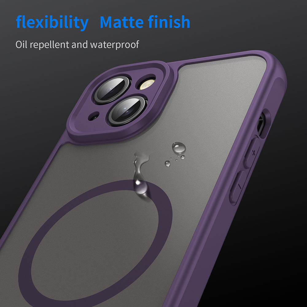 Coque MagSafe pour Apple iPhone 14, Techsuit, HaloFrost II, Violet