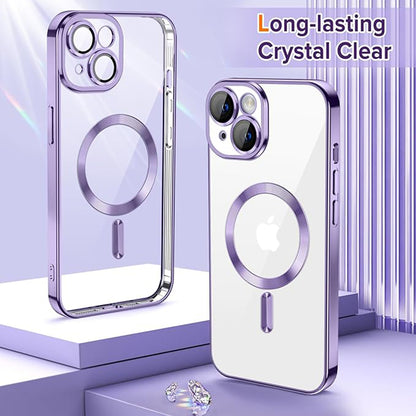 Coque MagSafe pour Apple iPhone 14, Techsuit, Luxury Crystal, Violet Clair