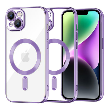 Coque MagSafe pour Apple iPhone 14, Techsuit, Luxury Crystal, Violet Clair