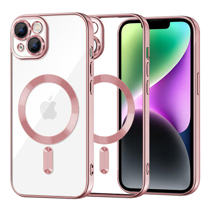 Coque MagSafe pour Apple iPhone 14, Techsuit, Luxury Crystal, Rose