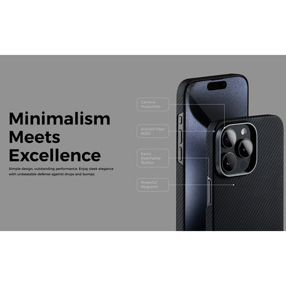 Étui MagSafe pour Apple iPhone 15, Edizard, Air, Noir