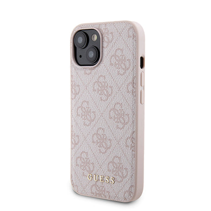 Étui MagSafe pour Apple iPhone 15, Guess, Powerbank 4G Metal Logo, Rose