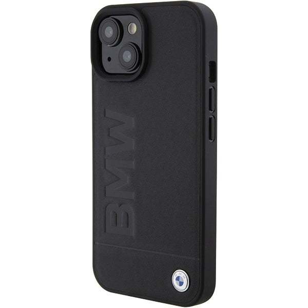 Coque MagSafe pour Apple iPhone 15 Plus, BMW, estampage à chaud naturel, noire