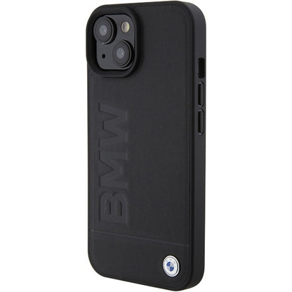 Coque MagSafe pour Apple iPhone 15 Plus, BMW, estampage à chaud naturel, noire