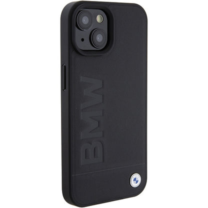 Coque MagSafe pour Apple iPhone 15 Plus, BMW, estampage à chaud naturel, noire