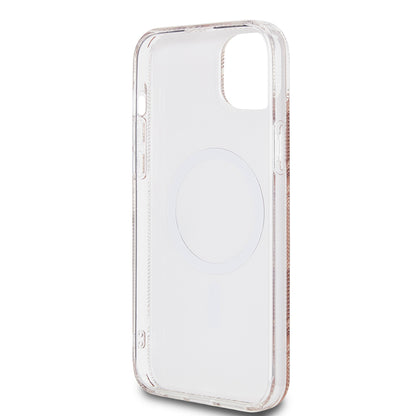 Étui MagSafe pour Apple iPhone 15 Plus, Guess, IML Gcube, Marron