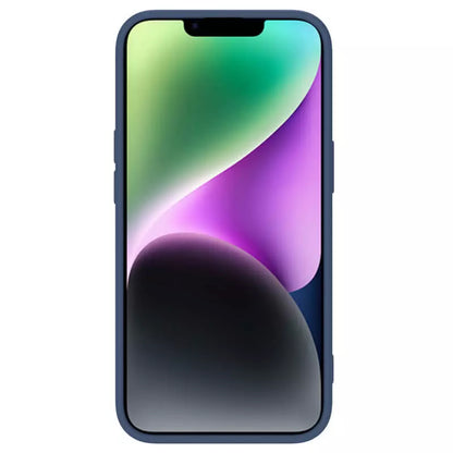 Coque MagSafe pour Apple iPhone 15 Plus, Nillkin, CamShield Silky, Bleue