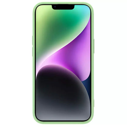 Coque MagSafe pour Apple iPhone 15 Plus, Nillkin, CamShield Silky, Vert Clair