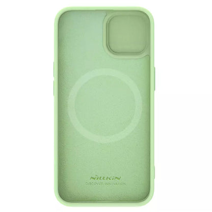 Coque MagSafe pour Apple iPhone 15 Plus, Nillkin, CamShield Silky, Vert Clair