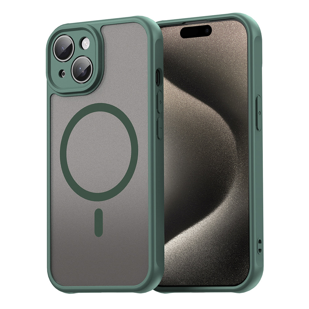 Coque MagSafe pour Apple iPhone 15 Plus, Techsuit, HaloFrost II, Vert