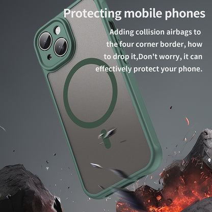Coque MagSafe pour Apple iPhone 15 Plus, Techsuit, HaloFrost II, Vert