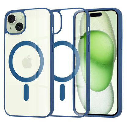 Coque MagSafe pour Apple iPhone 15 Plus, Techsuit, Pro, Bleue