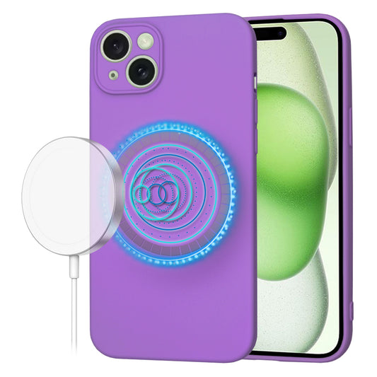 Coque MagSafe pour Apple iPhone 15 Plus, Techsuit, SoftFlex, Violet