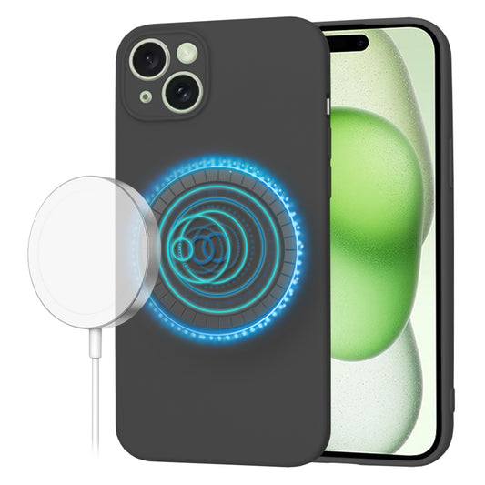 Coque MagSafe pour Apple iPhone 15 Plus, Techsuit, SoftFlex, Noire