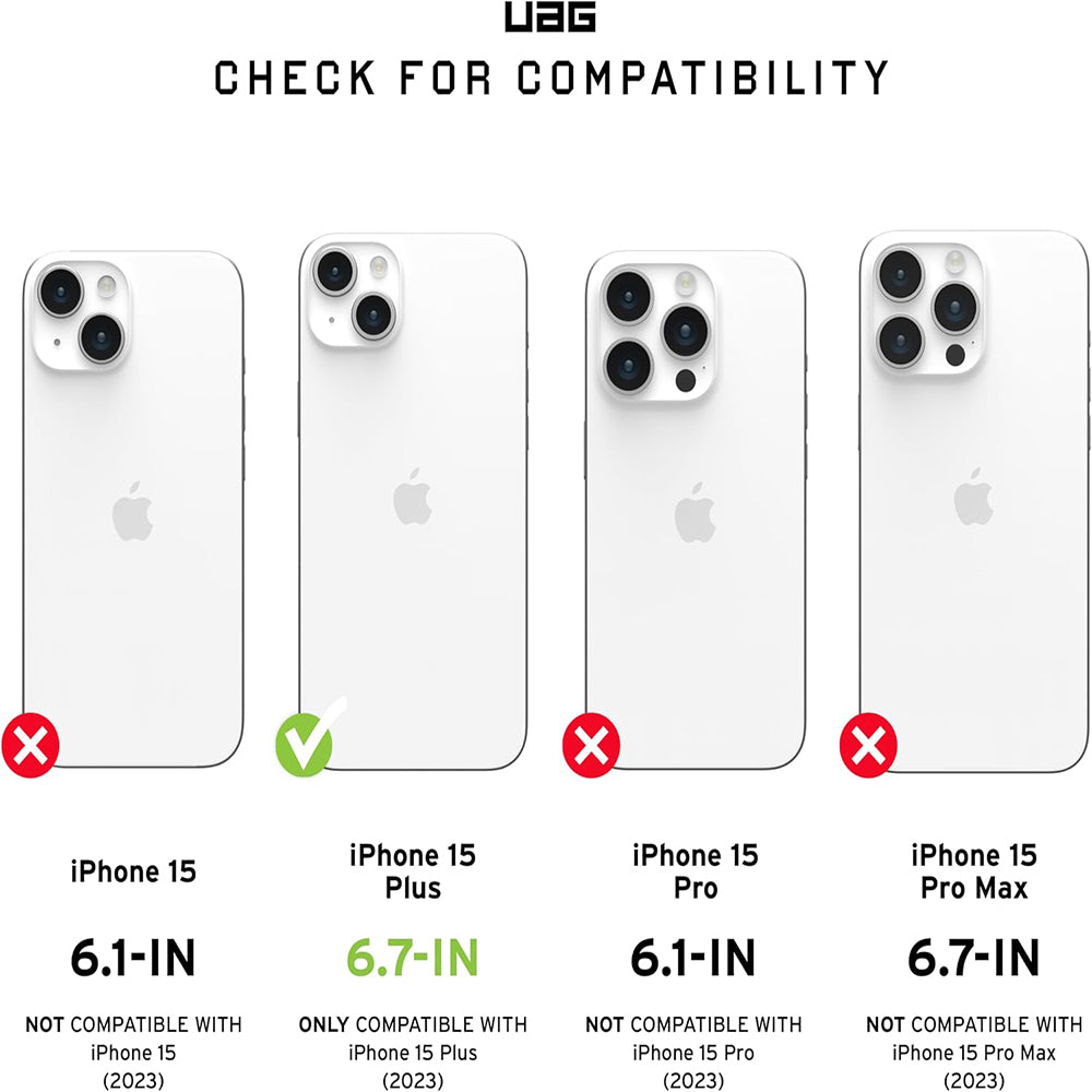 Coque MagSafe pour Apple iPhone 15 Plus, Urban Armor Gear, Pathfinder, Vert
