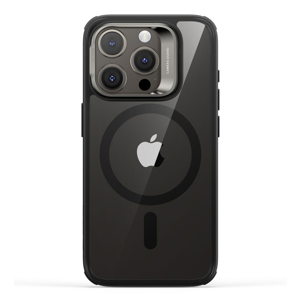 MagSafe Case for Apple iPhone 15 Pro, ESR, Classic Hybrid Kickstand, Transparent Black