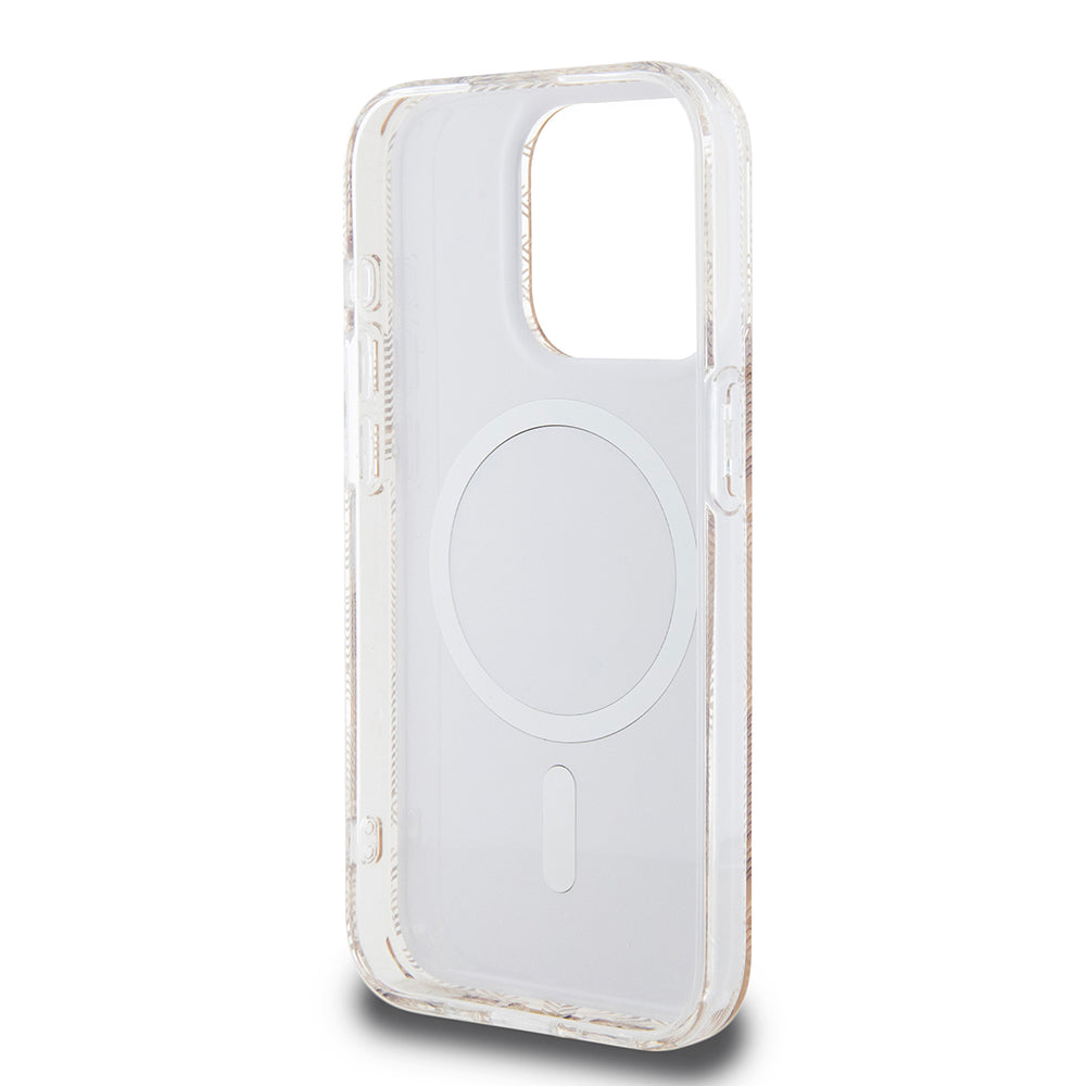 Étui MagSafe pour Apple iPhone 15 Pro, Guess, IML Gcube, Marron