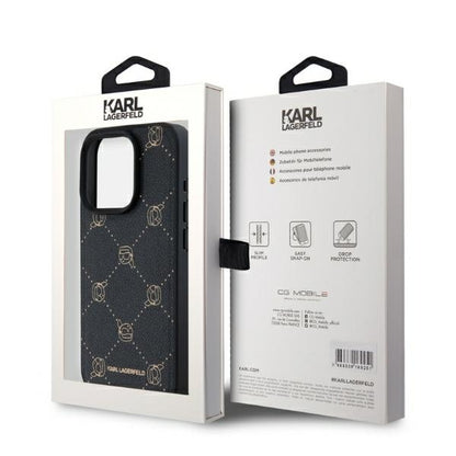 Coque MagSafe pour Apple iPhone 15 Pro Max, Karl Lagerfeld, Karl's Head, Noire