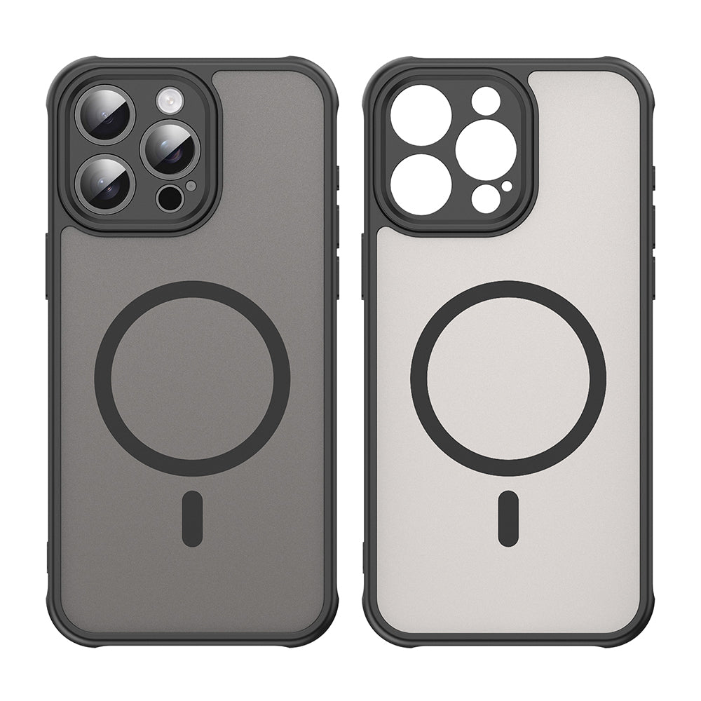 MagSafe Case for Apple iPhone 15 Pro Max, Techsuit, HaloFrost II, Black
