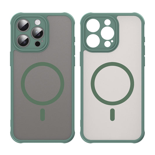 Coque MagSafe pour Apple iPhone 15 Pro Max, Techsuit, HaloFrost II, Vert