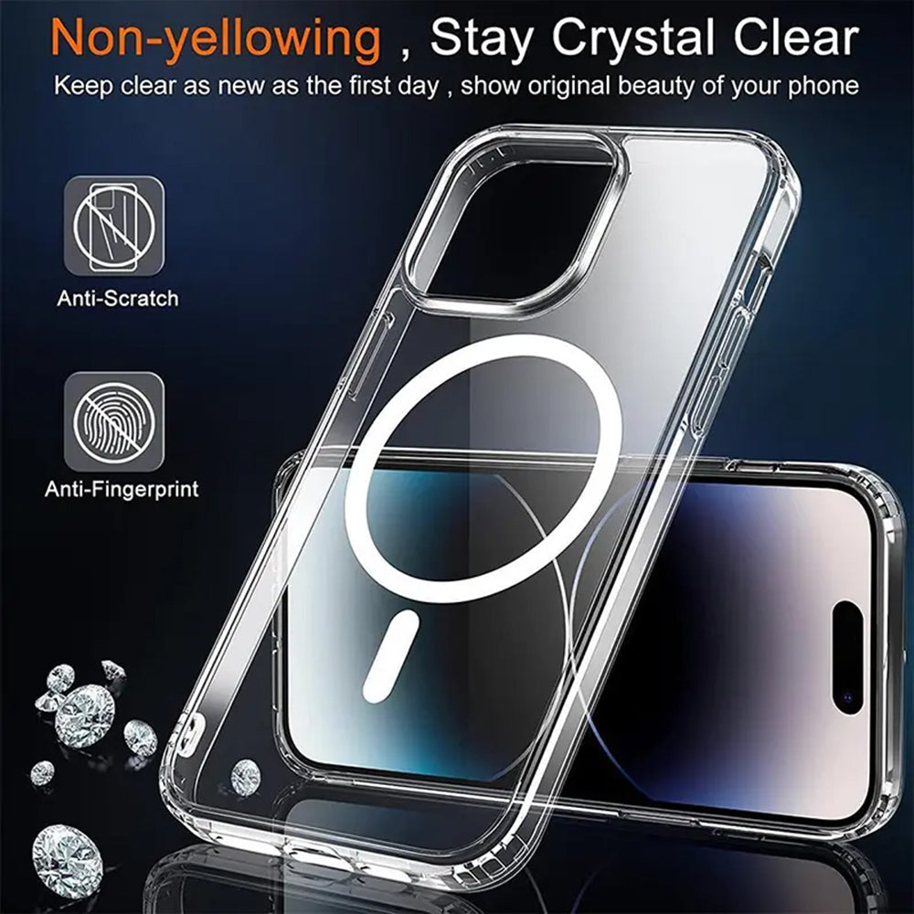 Coque MagSafe pour Apple iPhone 15 Pro Max, Techsuit, Pro, Transparente