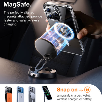 Coque MagSafe pour Apple iPhone 15 Pro Max, Torras, Diamond, Transparente