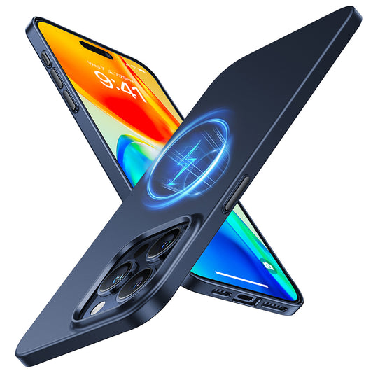 Étui MagSafe pour Apple iPhone 15 Pro Max, Torras, OriginFit, Bleu Marine