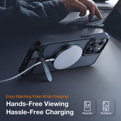 Étui MagSafe pour Apple iPhone 15 Pro Max, Torras, Pstand, Noir