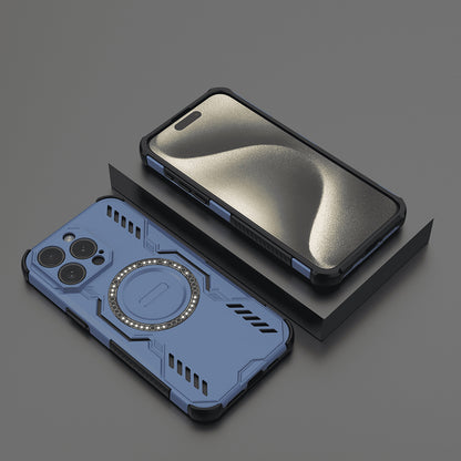 Coque MagSafe pour Apple iPhone 15 Pro, Techsuit, ArmorMag, Bleue