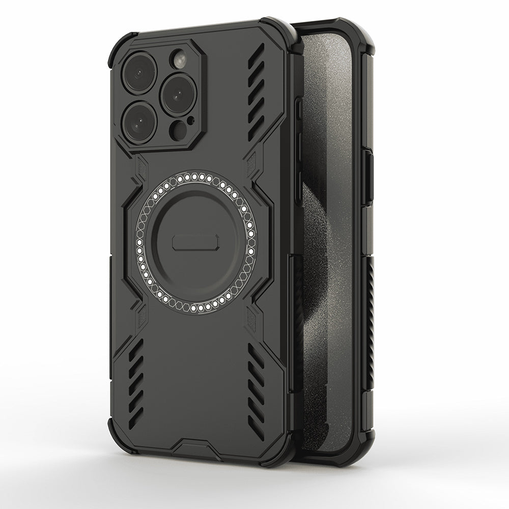 Coque MagSafe pour Apple iPhone 15 Pro, Techsuit, ArmorMag, Noire