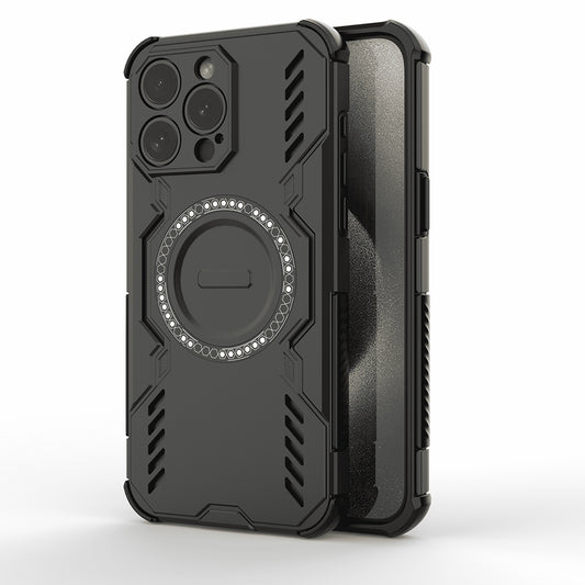 Coque MagSafe pour Apple iPhone 15 Pro, Techsuit, ArmorMag, Noire