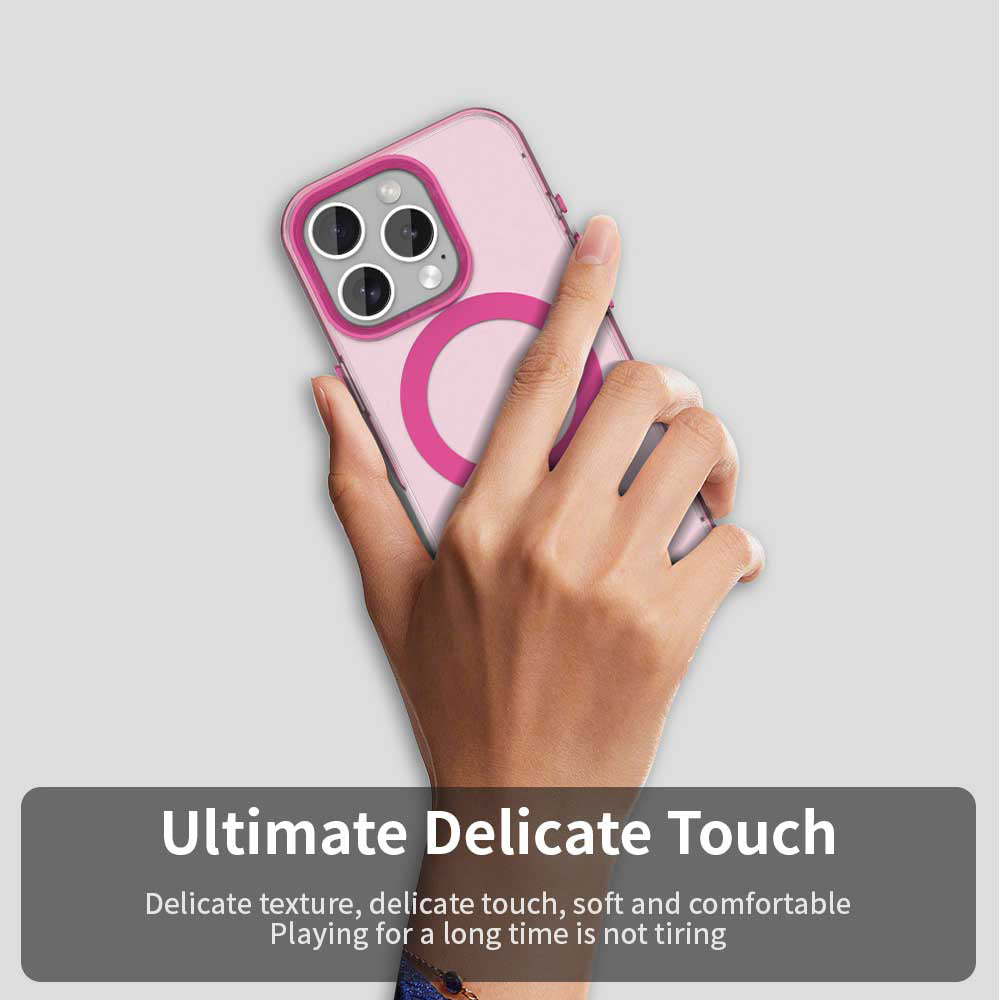 Coque MagSafe pour Apple iPhone 15 Pro, Techsuit, CandyCase, Rose