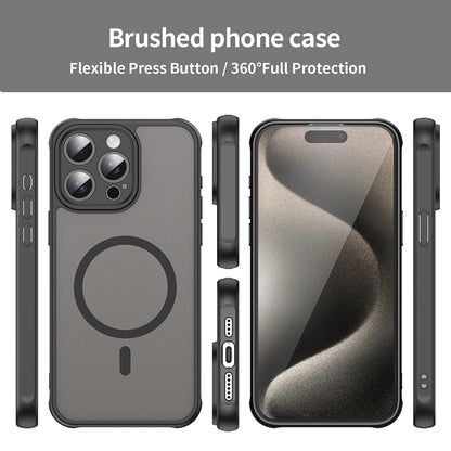 MagSafe Case for Apple iPhone 15 Pro, Techsuit, HaloFrost II, Black
