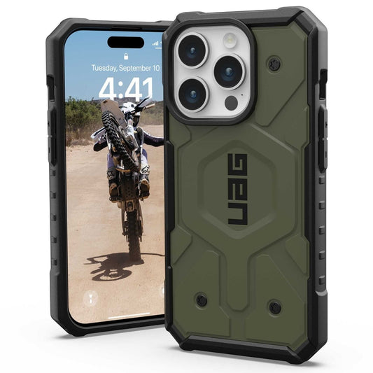 Coque MagSafe pour Apple iPhone 15 Pro, Urban Armor Gear, Pathfinder, Vert