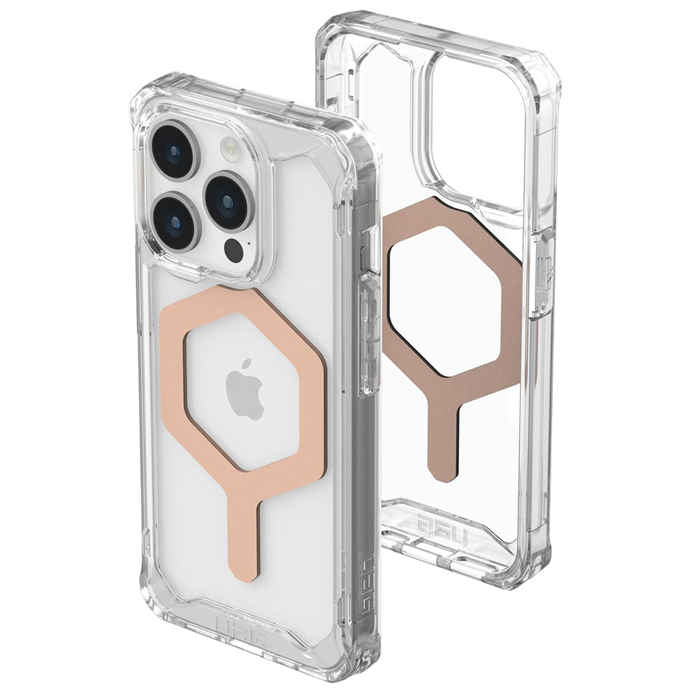 Coque MagSafe pour Apple iPhone 15 Pro, Urban Armor Gear, Plyo, Rose Doré