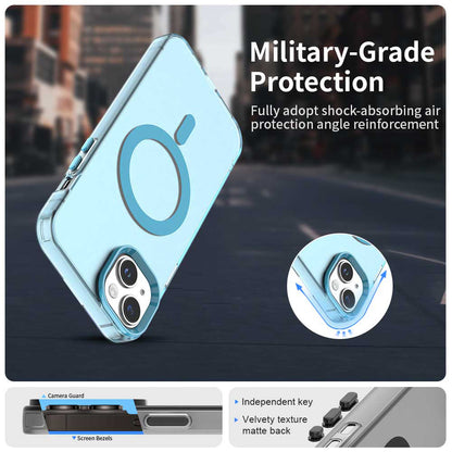 Coque MagSafe pour Apple iPhone 15, Techsuit, CandyCase, Bleue