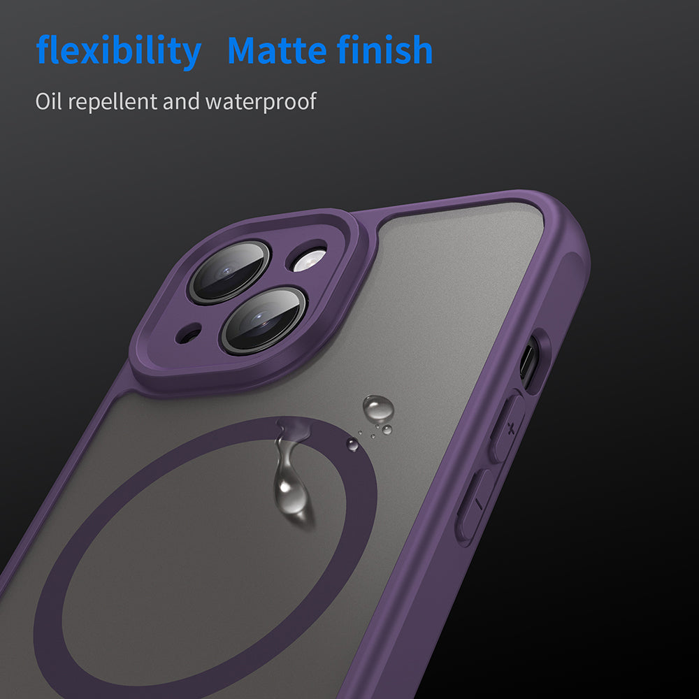 Coque MagSafe pour Apple iPhone 15, Techsuit, HaloFrost II, Violet