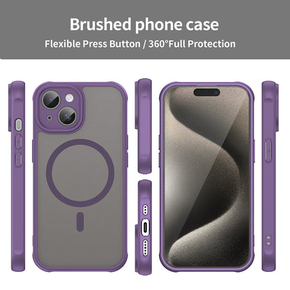Coque MagSafe pour Apple iPhone 15, Techsuit, HaloFrost II, Violet